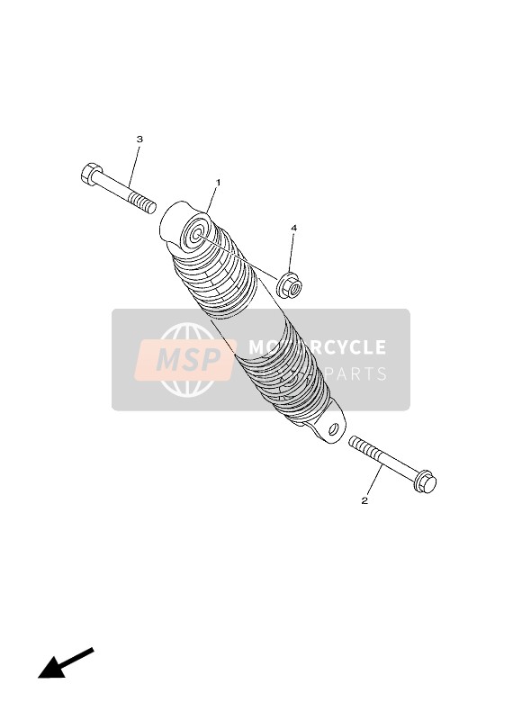 Yamaha CS50M JOG-R 2003 Suspensión trasera para un 2003 Yamaha CS50M JOG-R